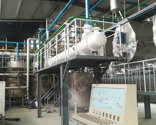 Refinación al vacío de aceite animal